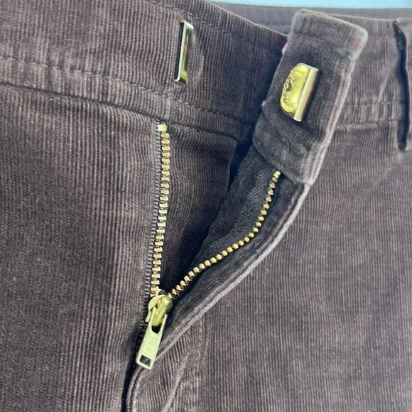 Lilly Pulitzer Brown Stretch Corduroy A-Line Skirt Size 14 Zip/Hook Closure - Picture 3 of 11